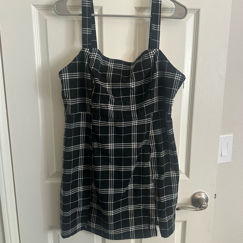 H&M Monochrome Checkered Dress